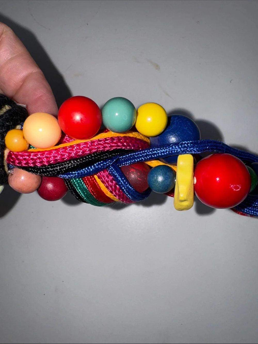 Carolyn Tanner Designs Inc. Colorful Beaded Braided Statement Belt – Vintage
